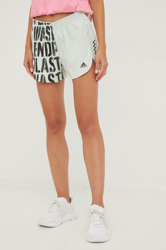 adidas Performance pantaloni scurți de alergare Run Fast panza verde HA4293