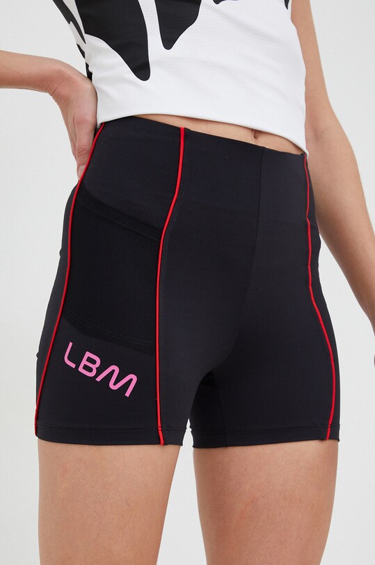 LaBellaMafia pantaloni scurți de antrenament Wake Up tricotaj negru LB.26370