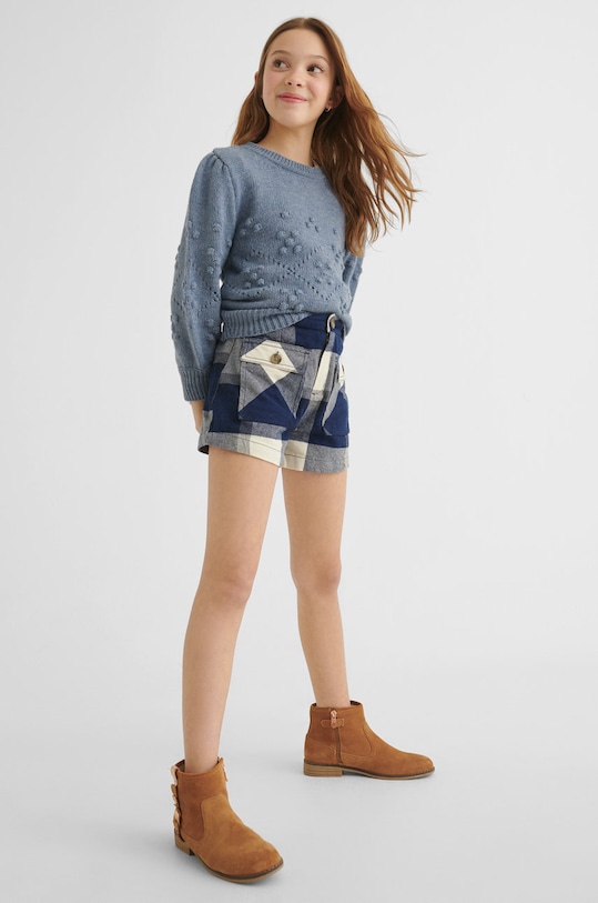 Mayoral szorty bawełniane dziecięce wzorzyste niebieski 7205.8B.JUNIOR