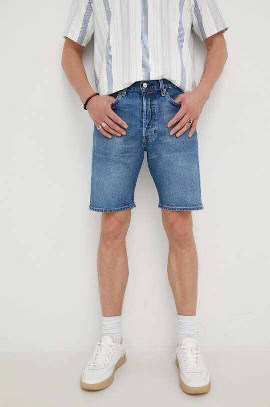 Levi's pantaloni scurți din denim bleumarin 36512.0164