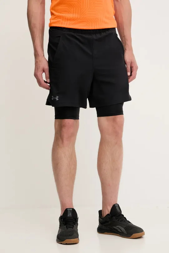 Under Armour szorty treningowe Vanish z elastanem czarny 1373764