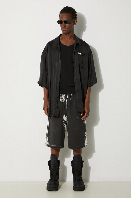 A-COLD-WALL* cotton shorts Relaxed Studio Shorts ACWMB156 black AW22