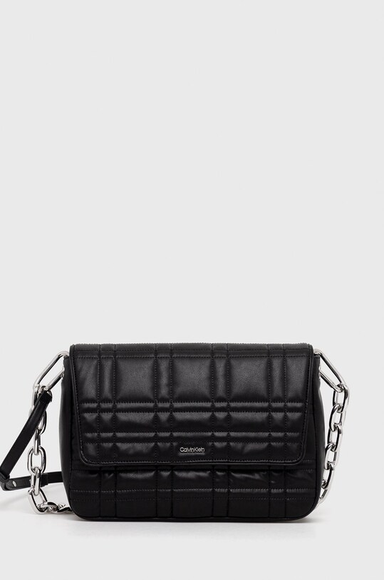 Τσάντα Calvin Klein απομίμηση λείου δέρματος μαύρο K60K609634.9BYY