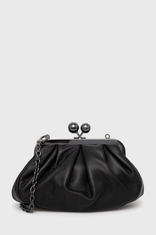 Weekend Max Mara kopertówka skórzana skóra licowa czarny 55160122600