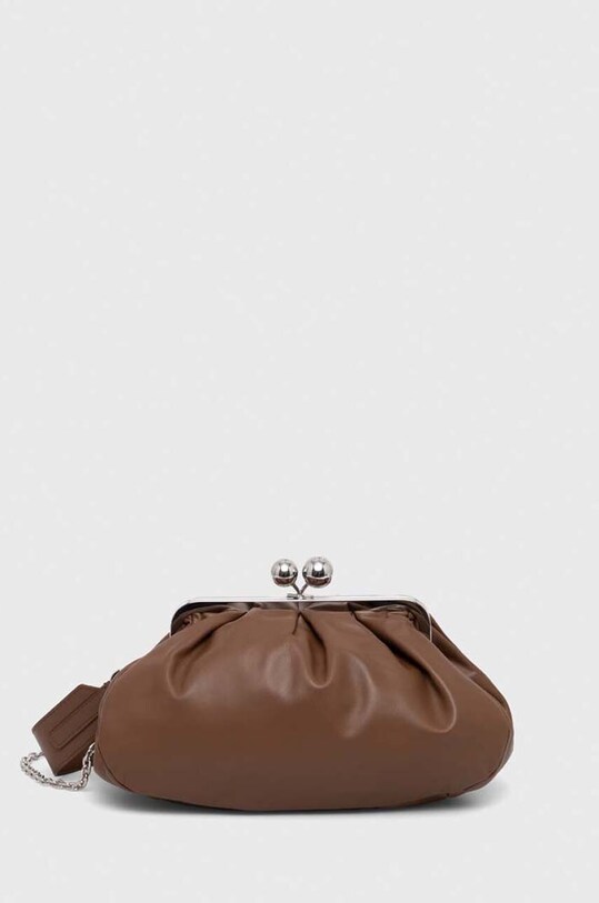 Weekend Max Mara pochette di pelle marrone 55160222600