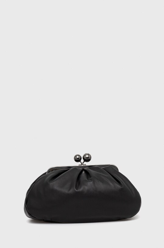 Δερμάτινη τσάντα ώμου Weekend Max Mara μαύρο 55160222600