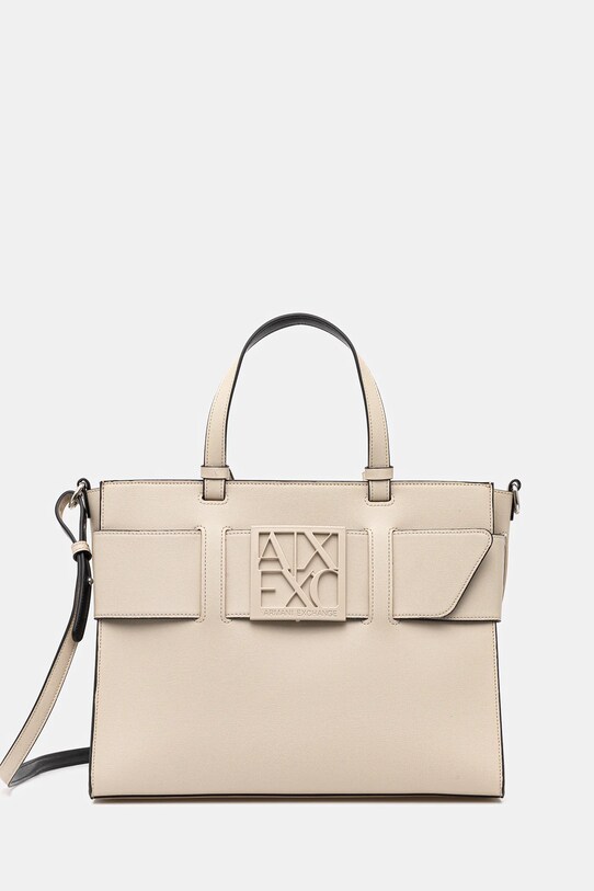 Armani Exchange torebka nie mieści A4 beżowy 942689.0A874