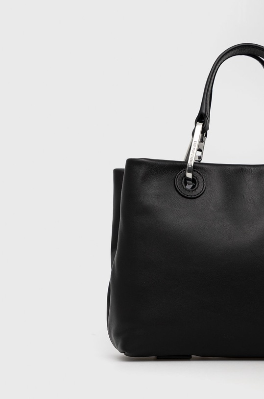Akcesoria Emporio Armani torebka skórzana Y3D166.Y478E czarny