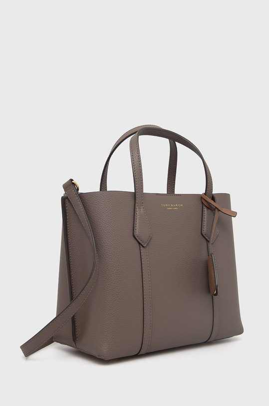 Akcesoria Tory Burch torebka skórzana Perry Small Triple-Compartment 81928.093 szary