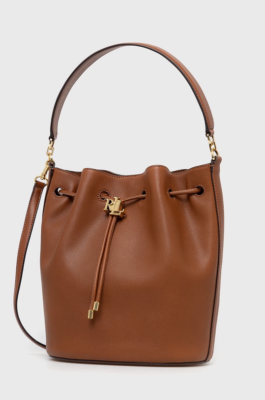 Lauren Ralph Lauren bőr táska nappa bőr barna 431876722004