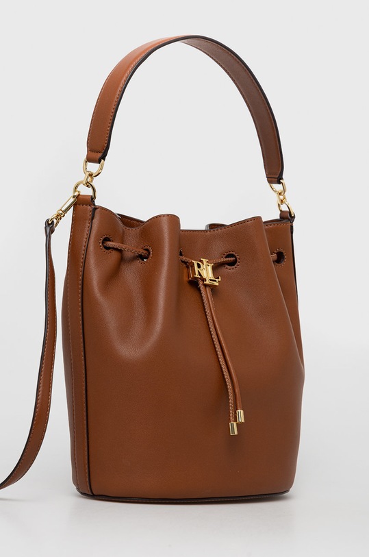 Lauren Ralph Lauren bőr táska 431876722004 barna AW22