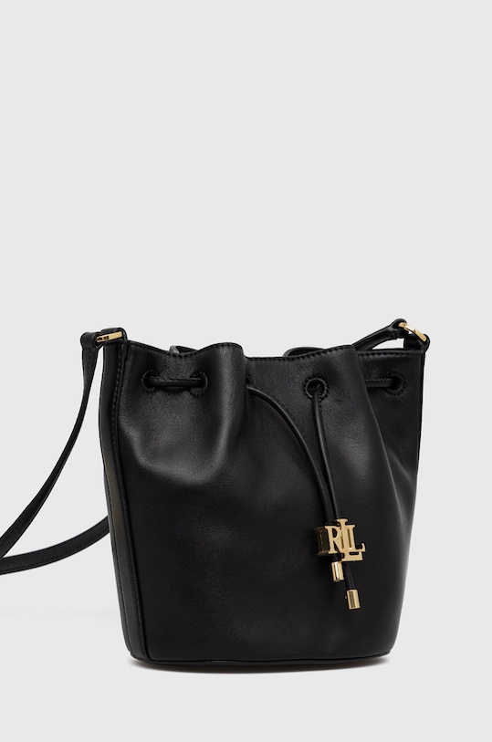 Usnjena torbica Lauren Ralph Lauren 431876723003 črna AW22