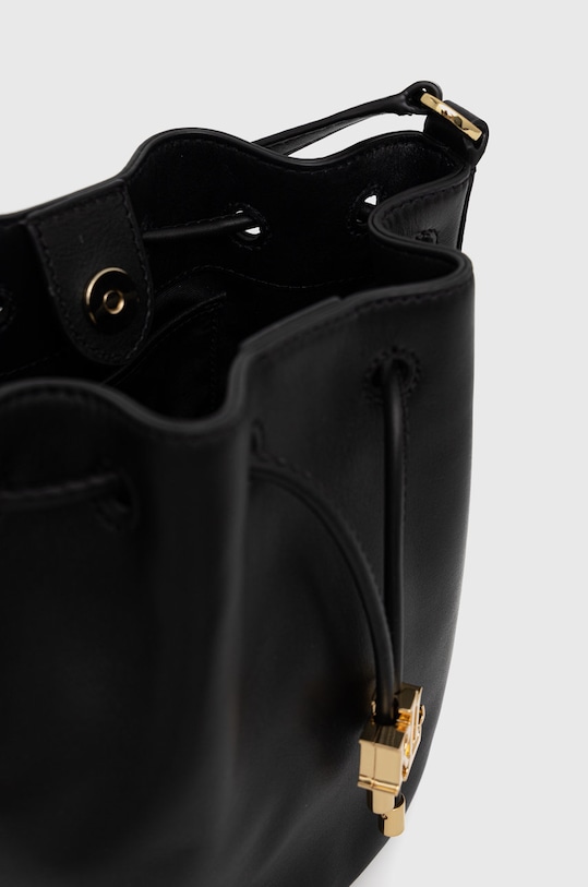 Usnjena torbica Lauren Ralph Lauren črna 431876723003