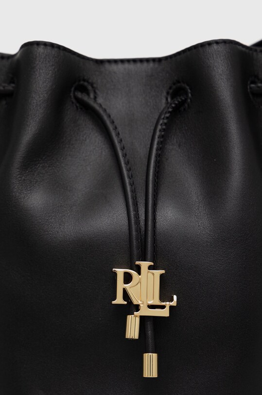 Lauren Ralph Lauren torebka skórzana 431876723003 431876723003 czarny