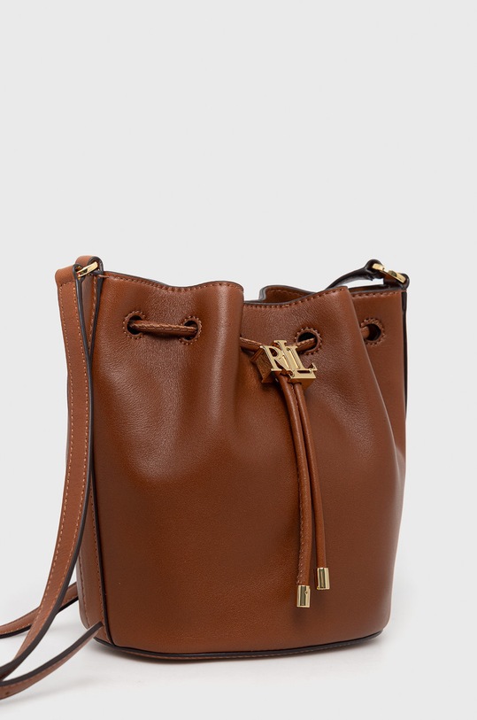 Lauren Ralph Lauren bőr táska 431876723004 barna AW22