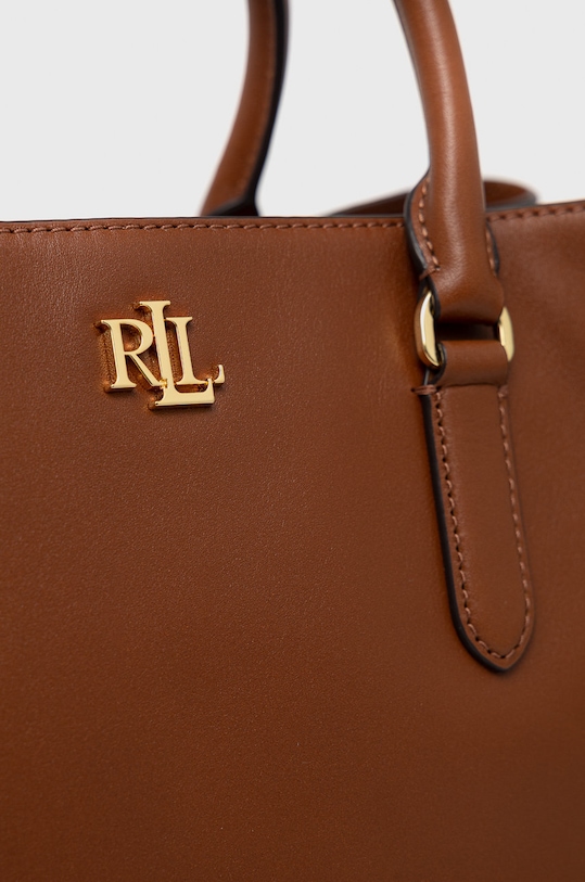 Usnjena torbica Lauren Ralph Lauren rjava 431876724005