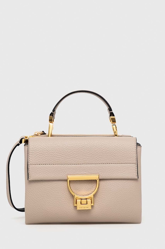 Kožená kabelka Coccinelle přírodní kůže béžová E1.MD5.55.B7.01