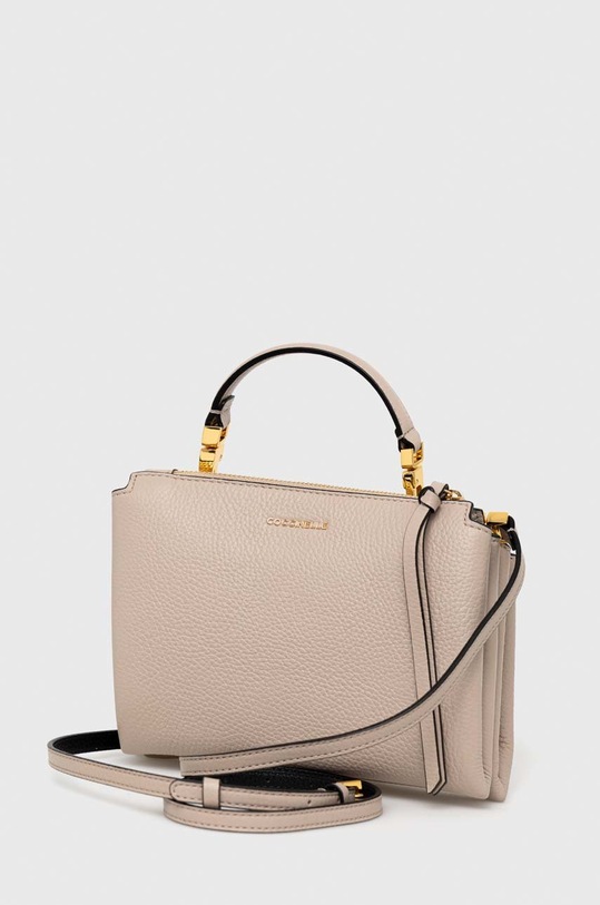 Kožená kabelka Coccinelle béžová E1.MD5.55.B7.01