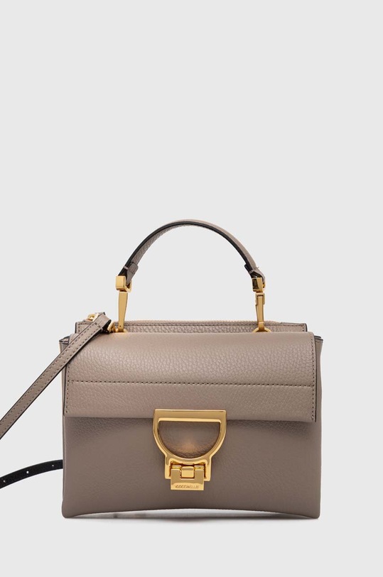 Coccinelle poseta de piele uni bej E1.MD5.55.B7.01