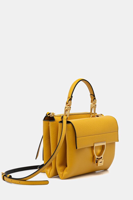 Coccinelle geantă de piele E1.MD5.55.B7.01 galben SS25