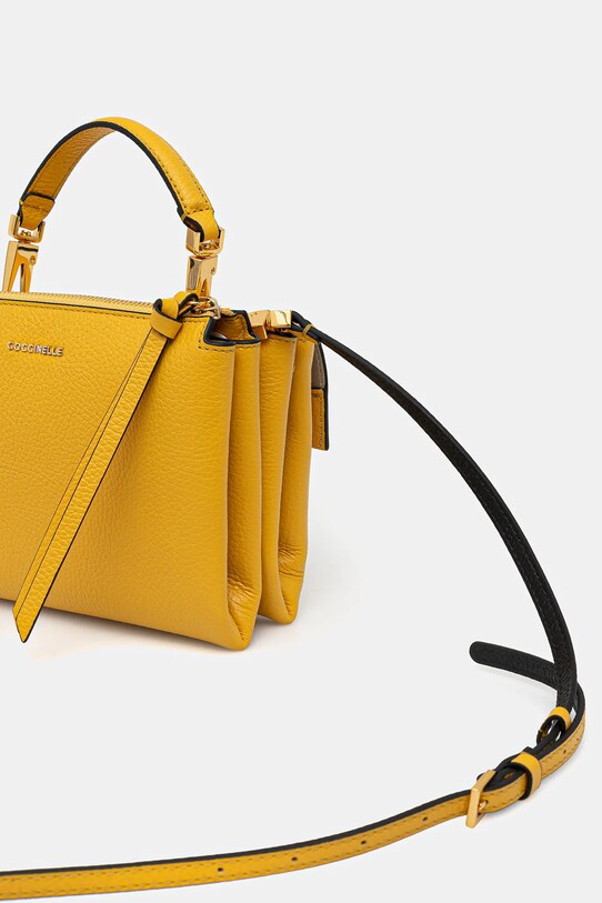 Accesorii Coccinelle geantă de piele E1.MD5.55.B7.01 galben
