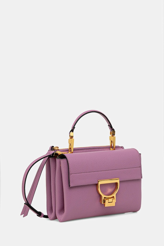 Coccinelle torebka skórzana E1.MD5.55.B7.01 fioletowy AW25