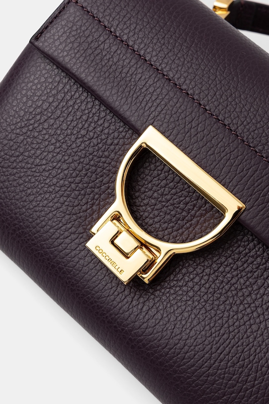 Kožená kabelka Coccinelle fialová E1.MD5.55.B7.01