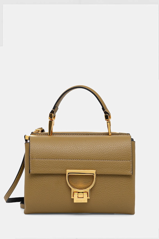 Coccinelle torebka skórzana skóra licowa zielony E1.MD5.55.B7.01