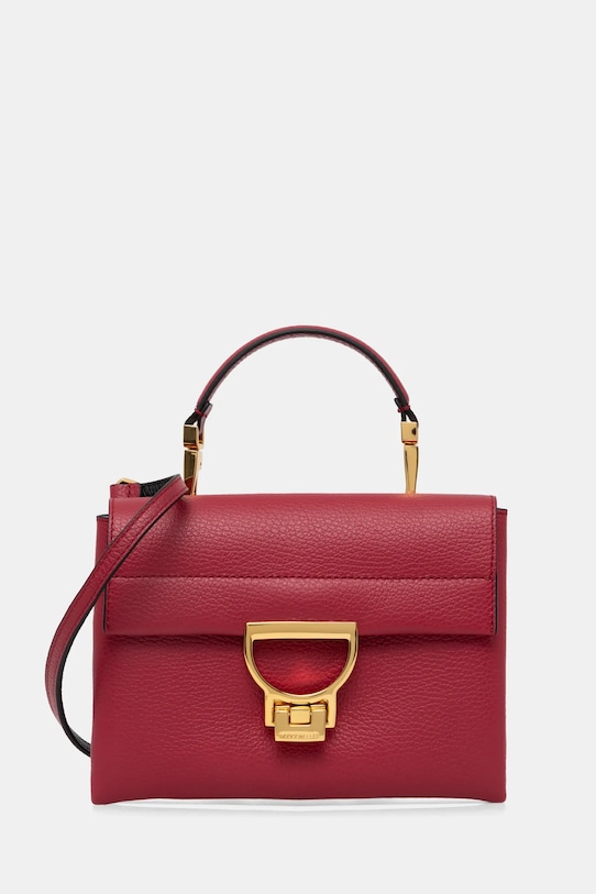 Kožená kabelka Coccinelle přírodní kůže burgundské E1.MD5.55.B7.01