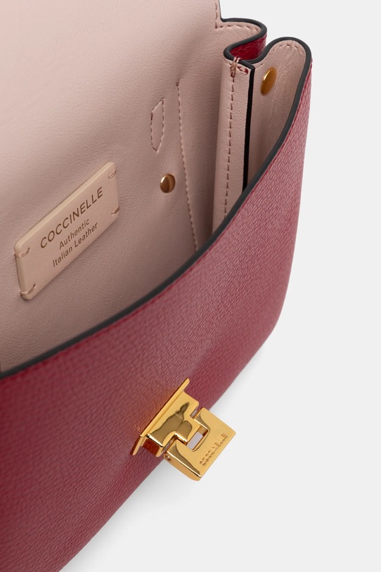 Kožená kabelka Coccinelle burgundské E1.MD5.55.B7.01