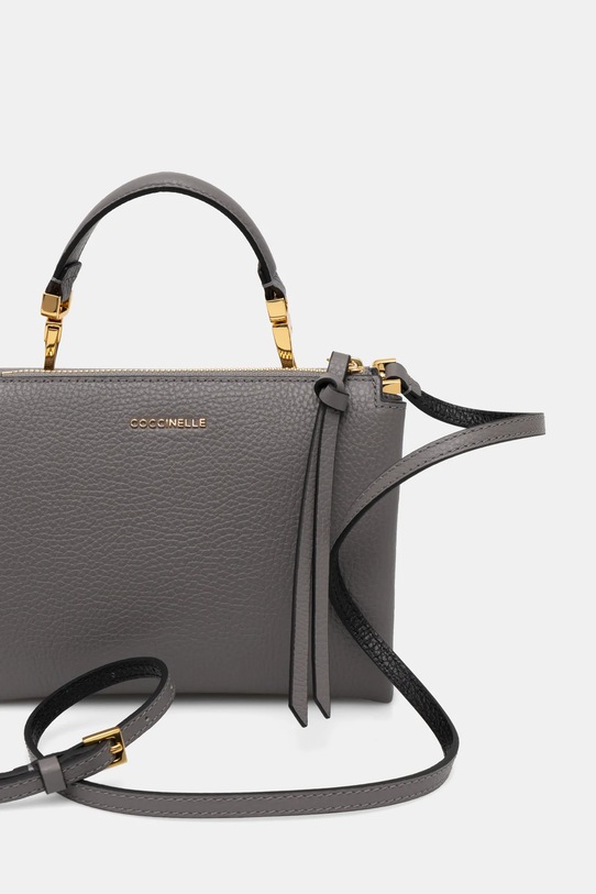 Kiegészítők Coccinelle bőr táska E1.MD5.55.B7.01 szürke