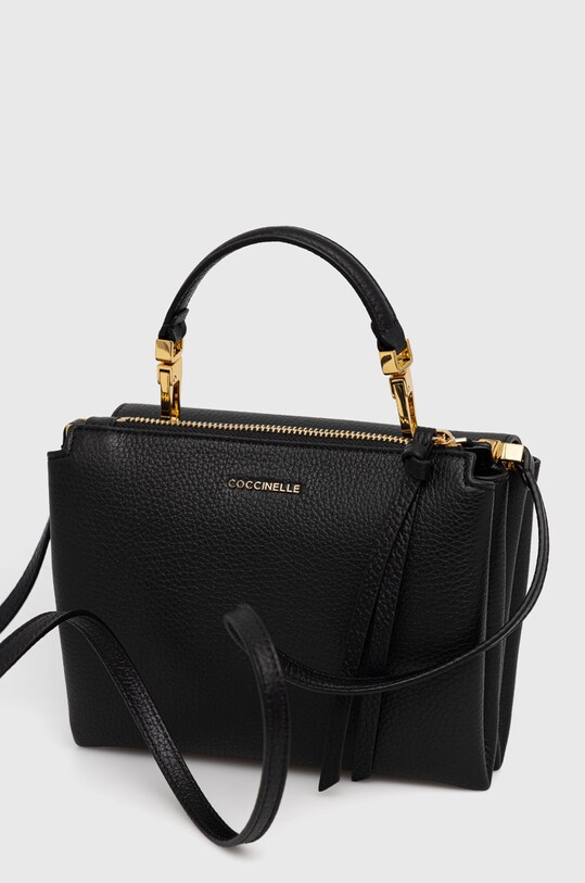 Accesorii Coccinelle poseta de piele E1.MD5.55.B7.01 negru