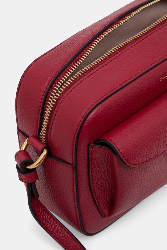 Kožená kabelka Coccinelle burgundské E1.MF6.15.02.01