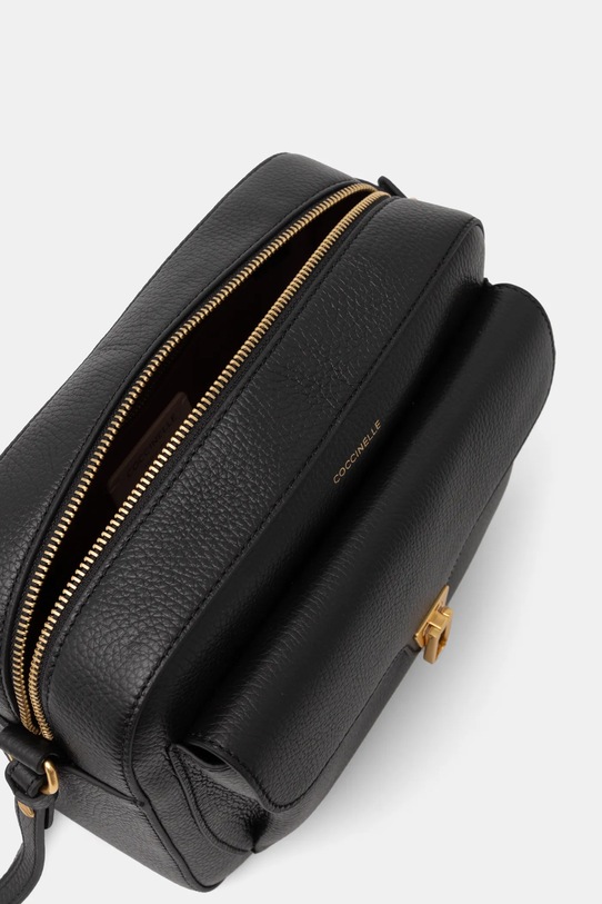 Kožená kabelka Coccinelle E1.MF6.15.04.01 černá