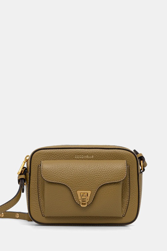 Coccinelle torebka skórzana skóra licowa zielony E1.MF6.55.04.01