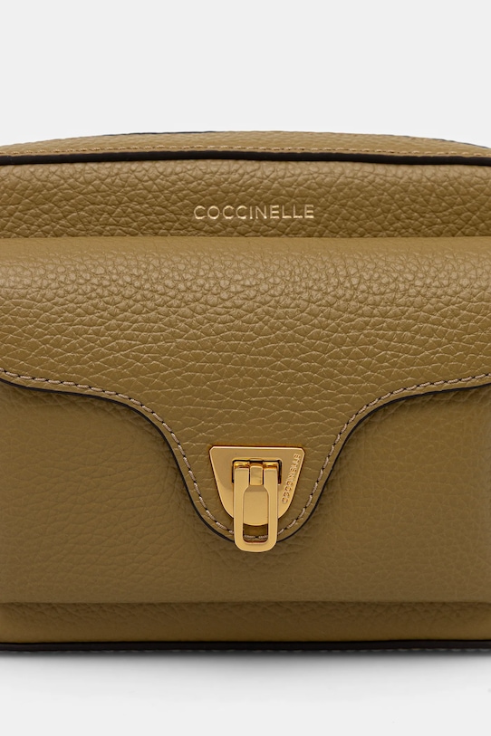 Coccinelle torebka skórzana zielony E1.MF6.55.04.01