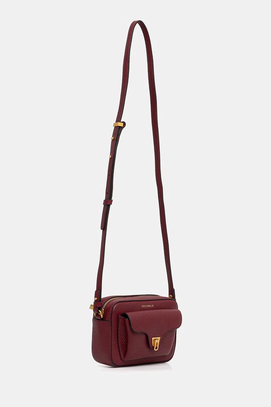 Kožená kabelka Coccinelle E1.MF6.55.04.01 burgundské AW25