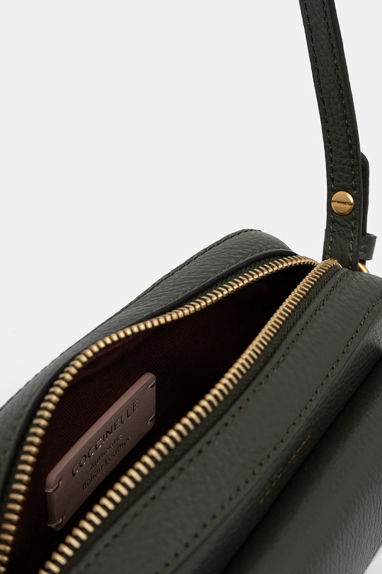 Kožená kabelka Coccinelle E1.MF6.55.04.01 zelená