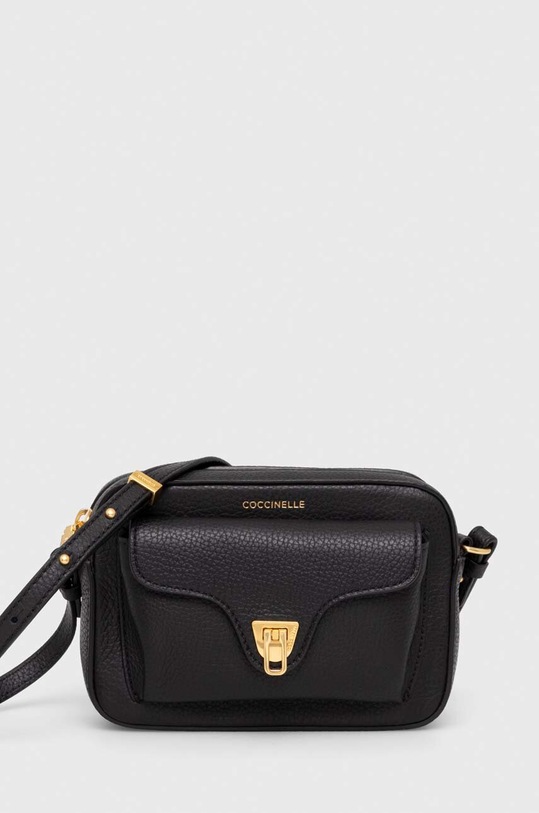 Coccinelle poseta de piele uni negru E1.MF6.55.04.01