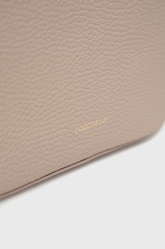 Kožená kabelka Coccinelle béžová E5.MN5.55.I1.01