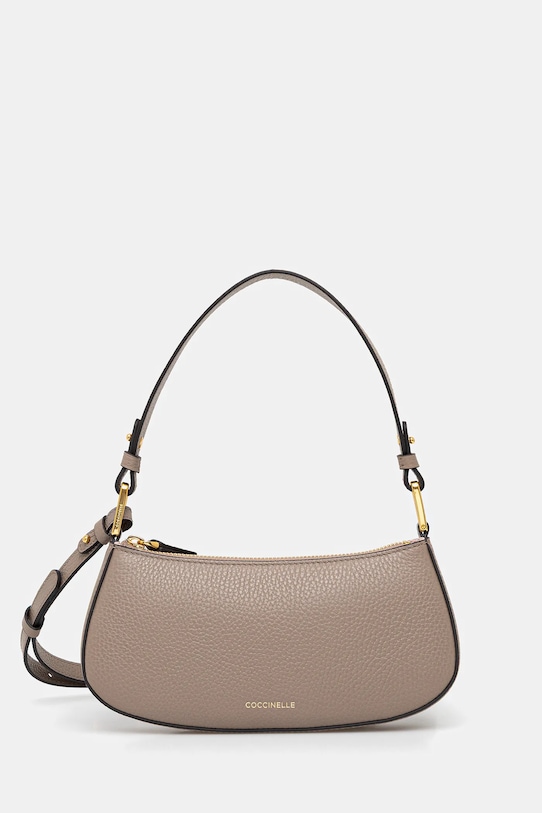 Шкіряна сумочка Coccinelle лицьова шкіра бежевий E5.MRF.52.01.01