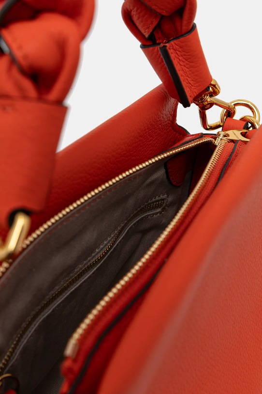 Kožená kabelka Coccinelle E1.M50.58.01.01 oranžová