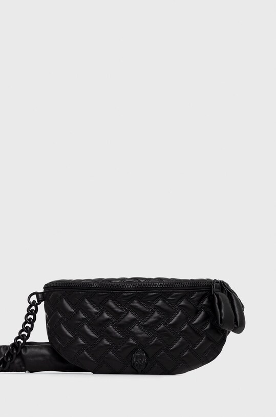 Шкіряна сумочка Kurt Geiger London лицьова шкіра чорний 9317000109