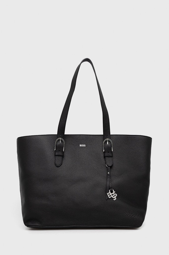 BOSS torebka skórzana skóra licowa czarny 50478064