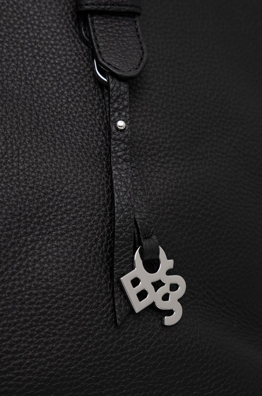 BOSS torebka skórzana czarny 50478064