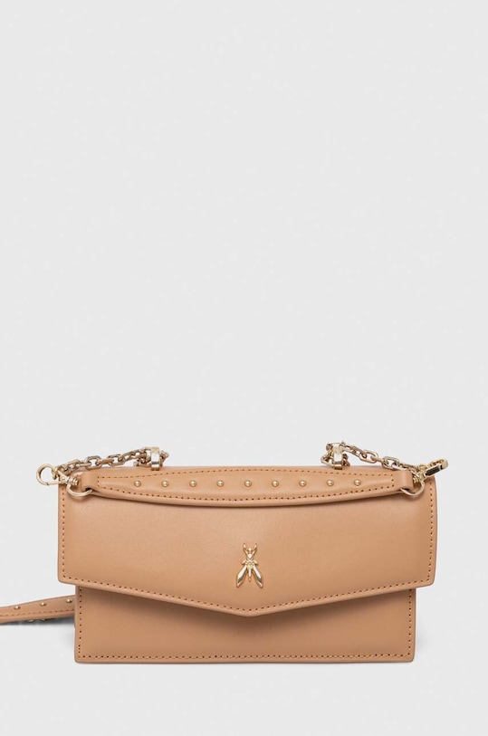 Patrizia Pepe torebka skórzana skóra licowa beżowy 2B0032.L061