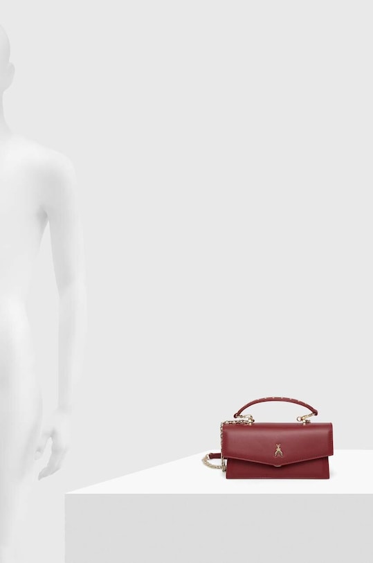 Kožená kabelka Patrizia Pepe 2B0032.L061 burgundské