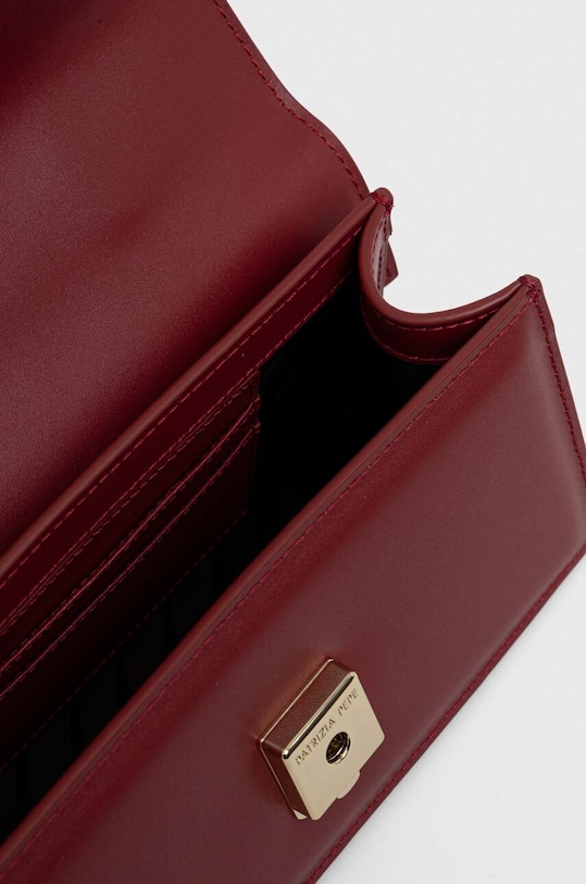 Kožená kabelka Patrizia Pepe burgundské 2B0032.L061