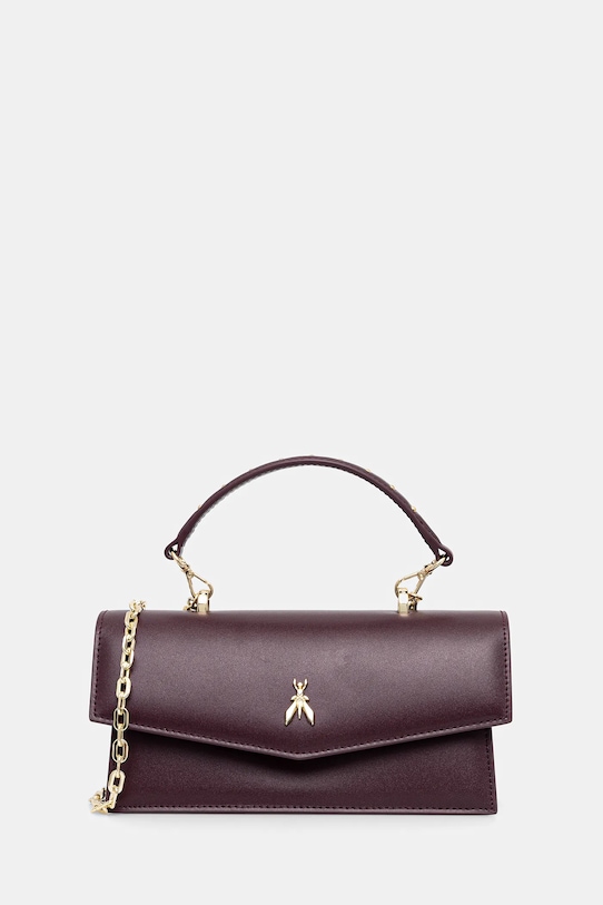 Δερμάτινη τσάντα Patrizia Pepe λείο δέρμα μπορντό 2B0032.L061