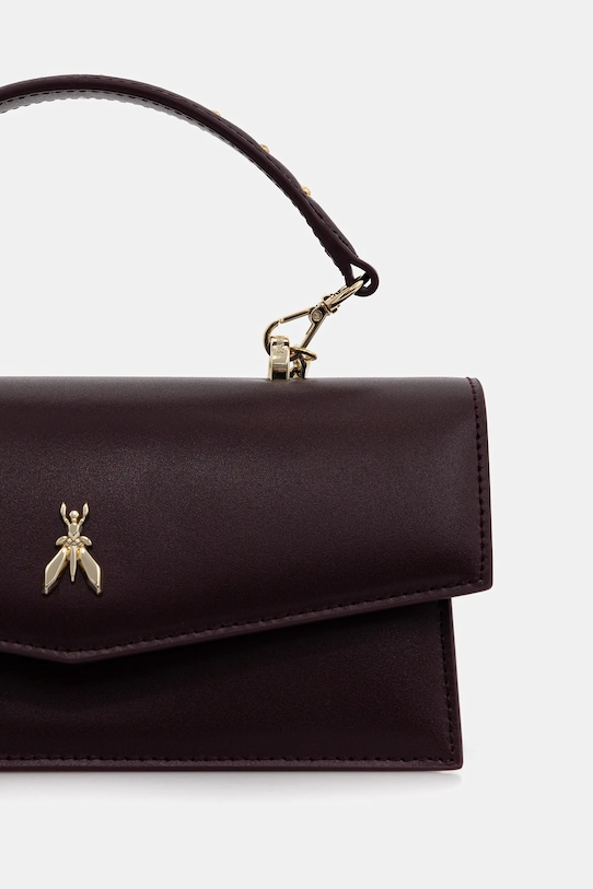 Δερμάτινη τσάντα Patrizia Pepe μπορντό 2B0032.L061